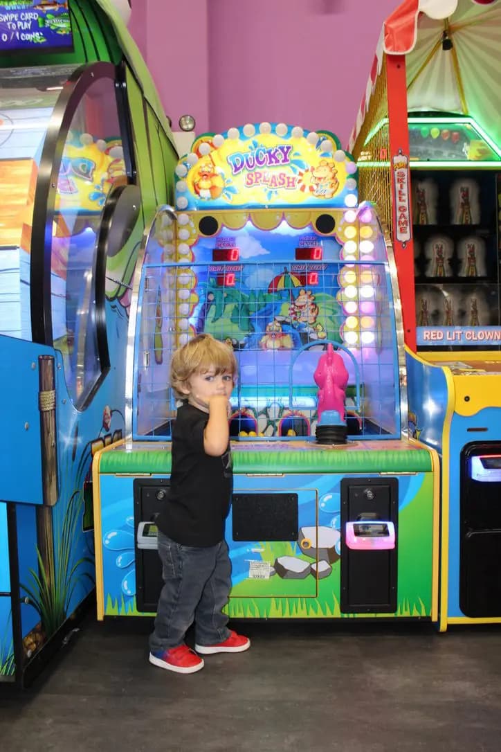 Arcade Slide - Boy Playing Duck Splash