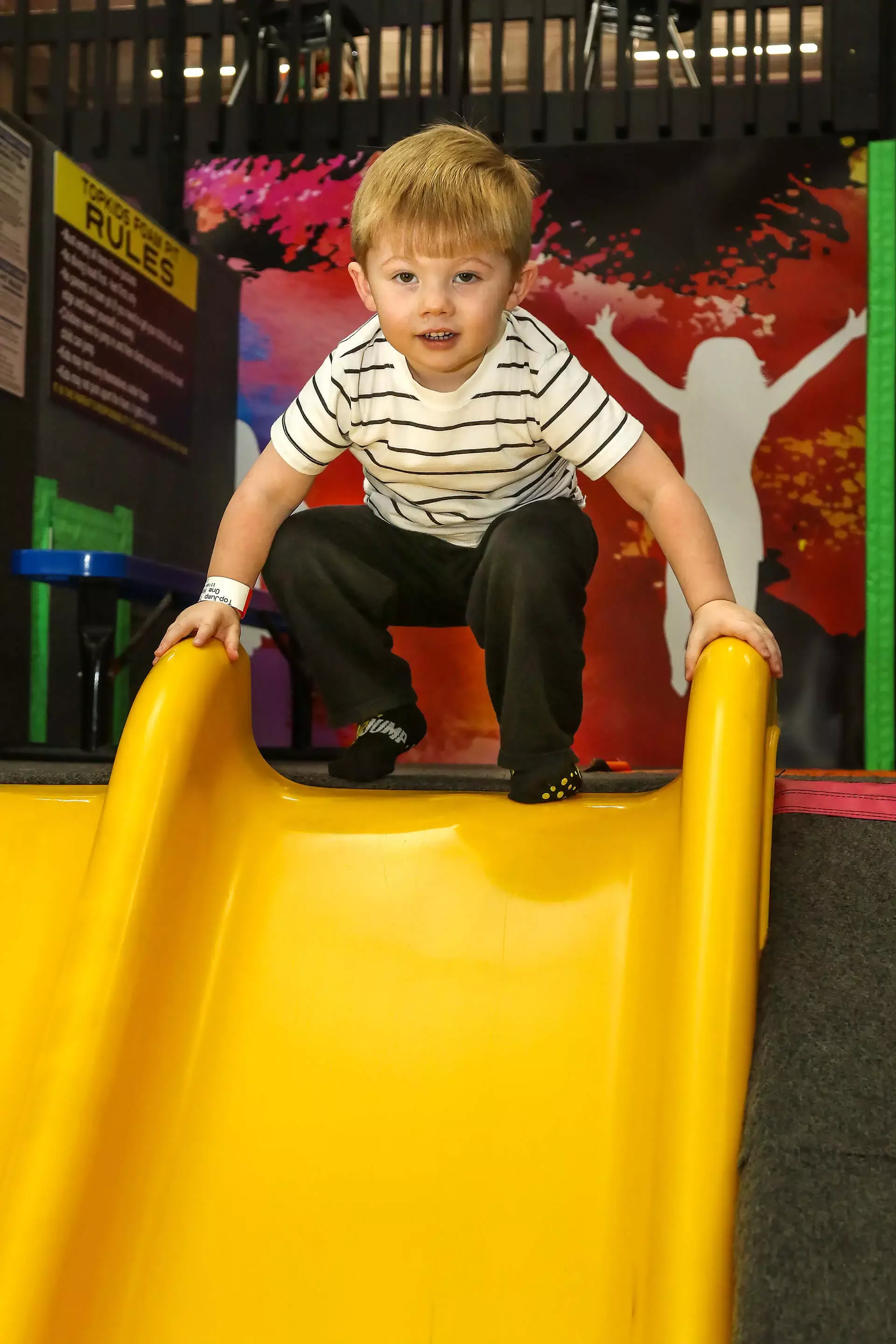 boy on slide