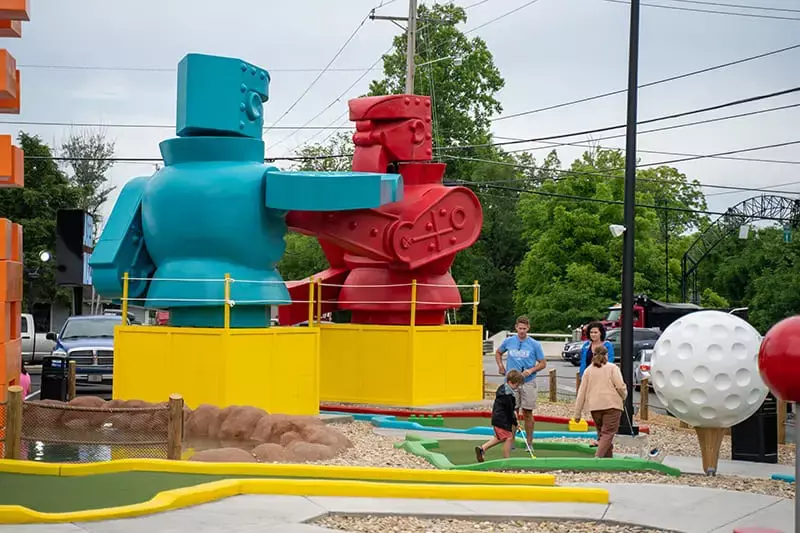 giant Rock'em Sock'em Robots at Toy Box Mini Golf