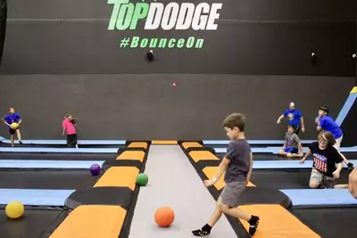 kids playing dodgeball at topjump